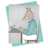 Burdock & Bramble - At the Typewriter Coyote Card